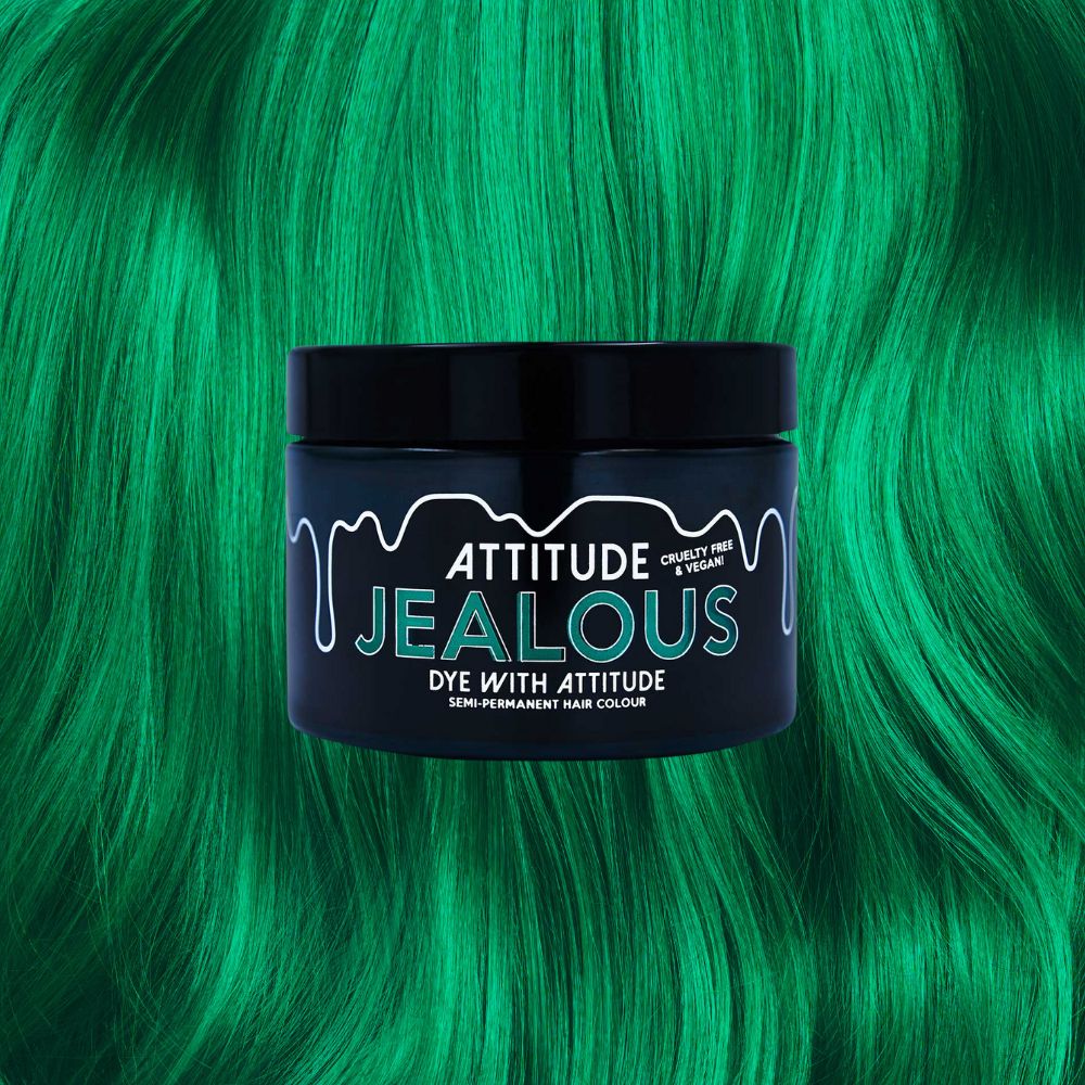 Attitude Hair Dye - Jealous Haarfärbemittel - Semipermanenter Haarfarbstoff - Dunkelgrün/Grün